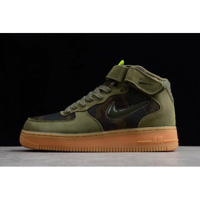 Nike Air Force 1 Jewel Mid Camo / Zeytin Yeşili Kaykay Ayakkabı Türkiye - V1Y1EF7D